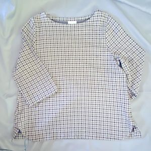 J. Jill Ponte Houndstooth Top LIKE NEW